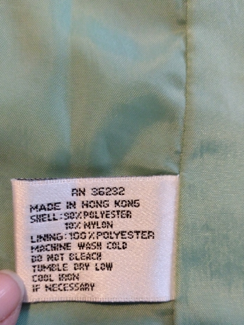Talbots Mint Green Single-Button Trench Coat - Picture 14 of 16